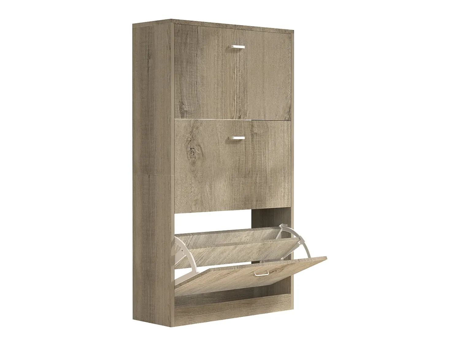 Móvel De Arrumação|Sapateira|VCM Wood Shoe Cabinet | Dimensões: A. 105 x L. 59 x P. 22 cm | 3 flaps - Sipos L (Honey Oak) Multicor
