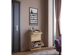 VCM Wood Shoe Cabinet | Dimensões: A. 91 x L. 59 x P. 22 cm | 2 flaps | gaveta estreita | prateleira prática - Sipos M (Sonoma oak (Sägerau))^ Móvel De Arrumação|Sapateira