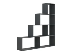 Outlet VCM Wood Stand Stair Shelf Stepped Shelf Shelf Room Divider Bookshelf Dubila L (Anthracite) Multicor