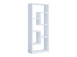 Prateleira*VCM Wood Storage | Bookcase | Dimensões A. 92 x L. 36 x P. 15 cm | Prateleira de mídia | divisória de quarto chique | Prateleira de suporte - Vilo (Branco) Multicor