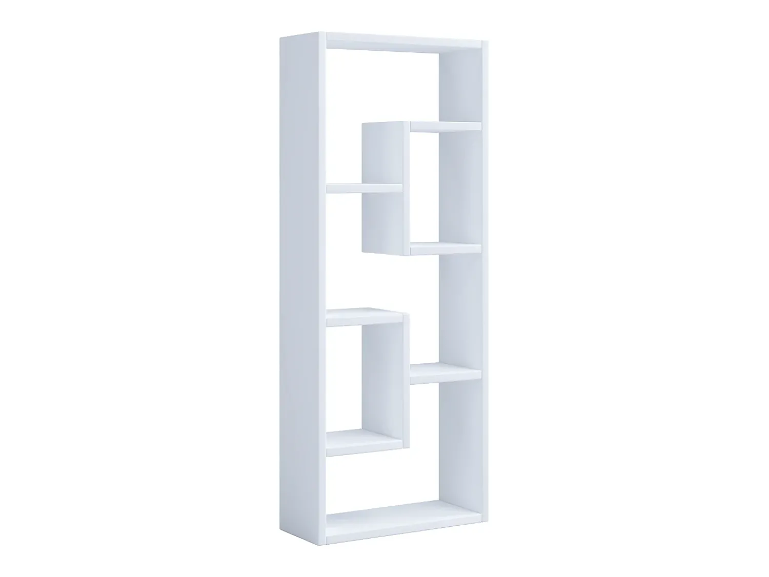 Prateleira*VCM Wood Storage | Bookcase | Dimensões A. 92 x L. 36 x P. 15 cm | Prateleira de mídia | divisória de quarto chique | Prateleira de suporte - Vilo (Branco) Multicor