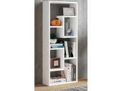 Prateleira*VCM Wood Storage | Bookcase | Dimensões A. 92 x L. 36 x P. 15 cm | Prateleira de mídia | divisória de quarto chique | Prateleira de suporte - Vilo (Branco) Multicor