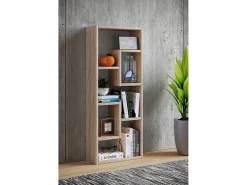 Prateleira|VCM Wood Storage | Bookcase | Dimensões A. 92 x L. 36 x P. 15 cm | Prateleira de mídia | divisória de quarto chique | Prateleira de suporte - Vilo (carvalho mel) Multicor