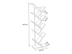 Acessórios De Arrumação*VCM Wood Storage Stand Prateleira Estante Decoração Livros Stand Shelf Nulis XL Branco