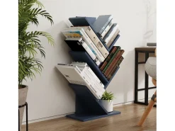 Prateleira*VCM Wood Storage Stand Shelf Bookshelf Decoração Livros Stand Shelf Nulis L (Anthracite) Preto