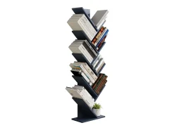 Acessórios De Arrumação*VCM Wood Storage Stand Shelf Bookshelf Decoração Livros Stand Shelf Nulis XL (Antracite) Preto
