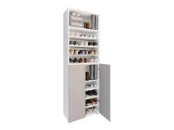 VCM XL Madeira Grande Sapato Gabinete Prateleira Grandes Botas BoardFurniture Lona 10 Compartimentos (Branco / Cinza)^ Móvel De Arrumação|Sapateira
