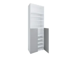 VCM XL Madeira Grande Sapato Gabinete Prateleira Grandes Botas BoardFurniture Lona 10 Compartimentos (Branco / Cinza)^ Móvel De Arrumação|Sapateira