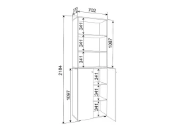 VCM XL Madeira Grande Sapato Gabinete Prateleira Grandes Botas BoardFurniture Lona 10 Compartimentos (Cinza)^ Móvel De Arrumação|Sapateira