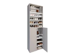 VCM XL Madeira Grande Sapato Gabinete Prateleira Grandes Botas BoardFurniture Lona 10 Compartimentos (Cinza)^ Móvel De Arrumação|Sapateira