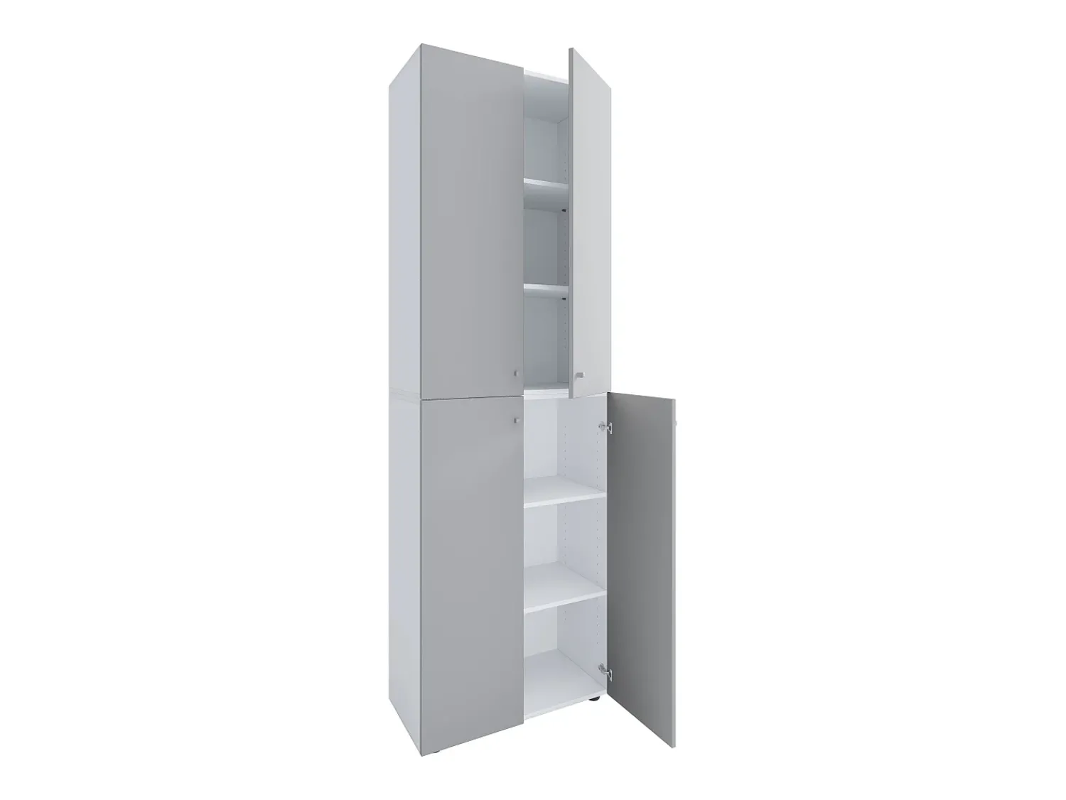 Sale VCM XL Madeira Grande Sapato Gabinete Prateleira Botas Grandes BoardFurniture Lona 6 Compartments Turning Doors (Branco / Cinza) Multicor