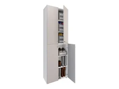 Sale VCM XL Madeira Grande Sapato Gabinete Prateleira Botas Grandes BoardFurniture Lona 6 Compartments Turning Doors (Branco / Cinza) Multicor