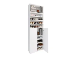 VCM XL Madeira Grande Sapato Gabinete Prateleira Grandes Botas Móveis de Piso Lona 10 Compartimentos (Branco)^ Móvel De Arrumação|Sapateira