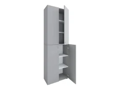 Móvel De Arrumação|Sapateira*VCM XL Madeira Grande Sapato Gabinete Prateleira Grandes Botas Mobiliário de Piso Lona 6 Compartimentos Turning Doors (Cinza) Multicor