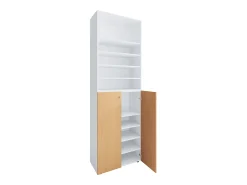 VCM XL Madeira Grande Sapato Gabinete Prateleira Botas Grandes BoardFurniture Lona 10 compartimentos (Branco / Faia)^ Móvel De Arrumação|Sapateira
