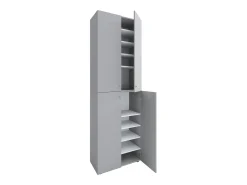 Discount VCM XL Madeira Grande Sapato Gabinete Prateleira Botas Grandes BoardFurniture Lona 10 Compartments Turning Doors (Cinza) Multicor