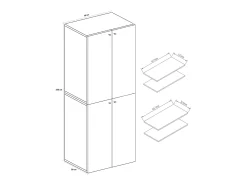 VCM XL Madeira Grande Sapato Armário Prateleira Grandes Botas Mobiliário de Piso Lona 6 Compartimentos Turning Doors (Sonoma Oak)^ Móvel De Arrumação|Sapateira