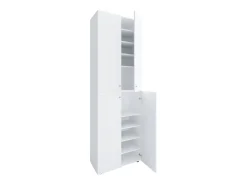 VCM XL Madeira Grande Sapato Gabinete Prateleira Botas Grandes BoardFurniture Lona 10 Compartments Turning Doors (Branco)^ Móvel De Arrumação|Sapateira