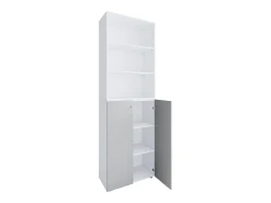 Outlet VCM XL Madeira Grande Sapato Armário Sapato Rack Botas Grandes Mobiliário de Piso Lona 6 Compartimentos (Branco / Cinza) Multicor