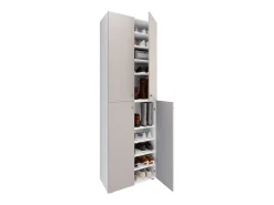 Discount VCM XL Madeira Grande Sapato Gabinete Prateleira Botas Grandes BoardFurniture Lona 10 Compartments Turning Doors (Branco / Cinza) Multicor