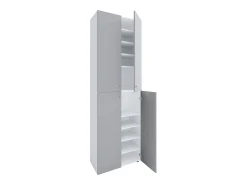 Discount VCM XL Madeira Grande Sapato Gabinete Prateleira Botas Grandes BoardFurniture Lona 10 Compartments Turning Doors (Branco / Cinza) Multicor
