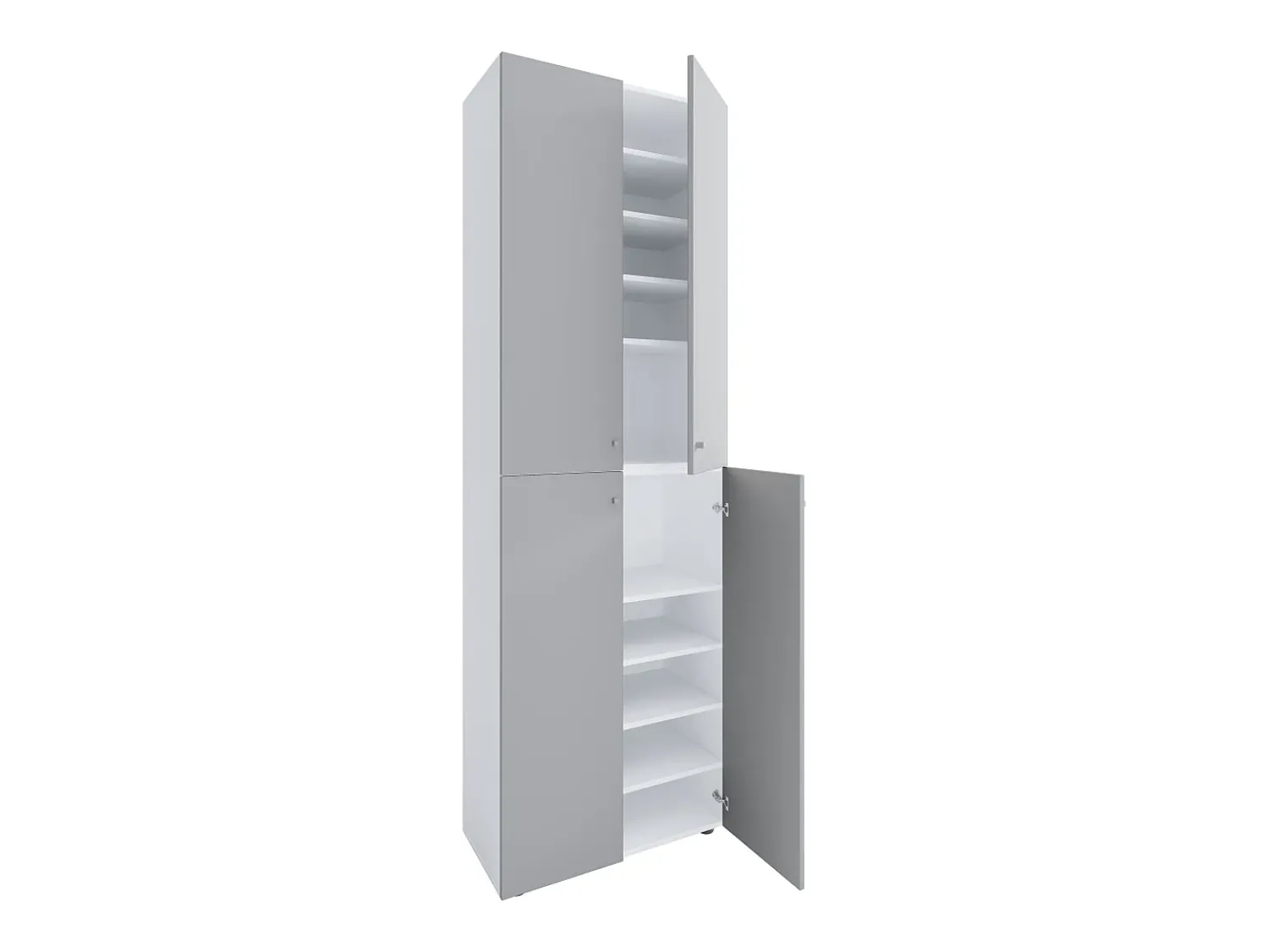 Discount VCM XL Madeira Grande Sapato Gabinete Prateleira Botas Grandes BoardFurniture Lona 10 Compartments Turning Doors (Branco / Cinza) Multicor