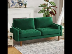 DripeX Veludo e sofá de veludo sólido - 3 lugares - carga máxima 300kg - 176x78x85cm^ Sofá