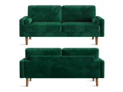 DripeX Veludo e sofá de veludo sólido - 3 lugares - carga máxima 300kg - 176x78x85cm^ Sofá