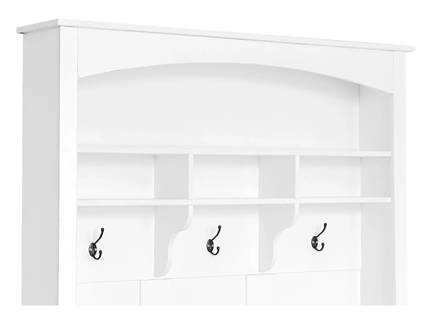 Hauss Spole Vestiário com banco, sapateira, 3 ganchos e arrumação aberta 120x40x190 cm^ Móvel De Entrada