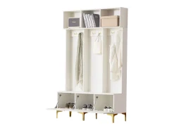 Móvel De Entrada*ModernLuxe Vestiário de entrada moderno - com cabide e guarda-sapatos - Branco