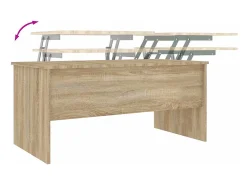 Mesa De Centro|vidaxl Mesa de centro102x50,5x46,5cm madeira processada carvalho sonoma Natural claro