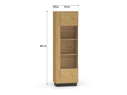 Vitrina*Petits-Meubles Vitrina de 1 porta em madeira Ysia e Preto