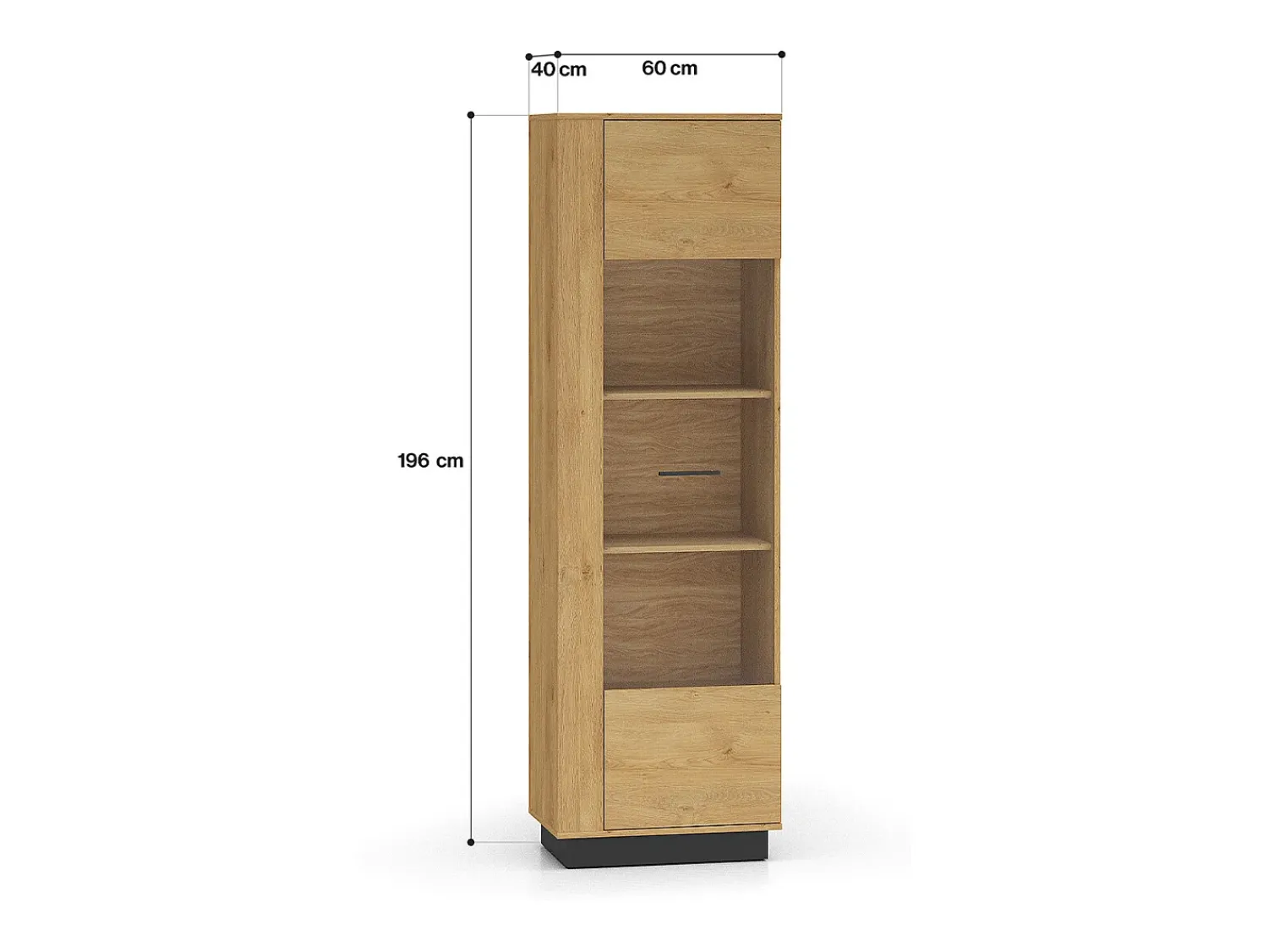 Vitrina*Petits-Meubles Vitrina de 1 porta em madeira Ysia e Preto