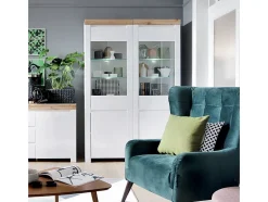Vitrina|Petits-Meubles Vitrina de 2 portas Hella e Madeira Branco