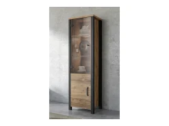 Vitrina|Petits-Meubles Vitrina de 2 portas Lyam em madeira e Preto