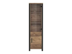 Vitrina|Petits-Meubles Vitrina de 2 portas Lyam em madeira e Preto