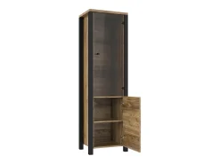 Vitrina|Petits-Meubles Vitrina de 2 portas Lyam em madeira e Preto