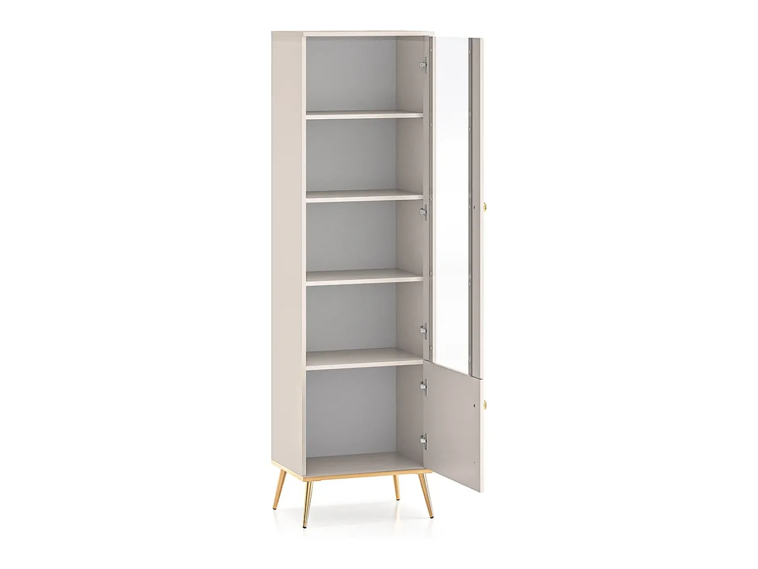 Petits-Meubles Vitrina de 2 portas Olivia Cashmere e Gold^ Vitrina