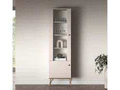 Petits-Meubles Vitrina de 2 portas Olivia Cashmere e Gold^ Vitrina