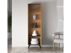Vitrina|Petits-Meubles Vitrina de 2 portas Soah em madeira e , direita Preto