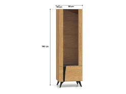 Vitrina|Petits-Meubles Vitrina de 2 portas Soah em madeira e , direita Preto