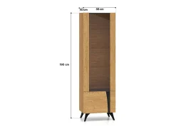 Vitrina|Petits-Meubles Vitrina de 2 portas Soah em madeira e , à esquerda Preto