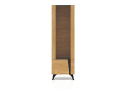 Vitrina|Petits-Meubles Vitrina de 2 portas Soah em madeira e , à esquerda Preto