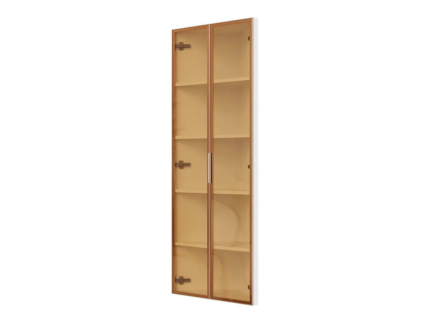 Vitrina|ModernLuxe Vitrina de canto 62x35x160 cm - con iluminação LED - 2 portas de vidro temperado - Design de canto - MDF + vidro - Branco