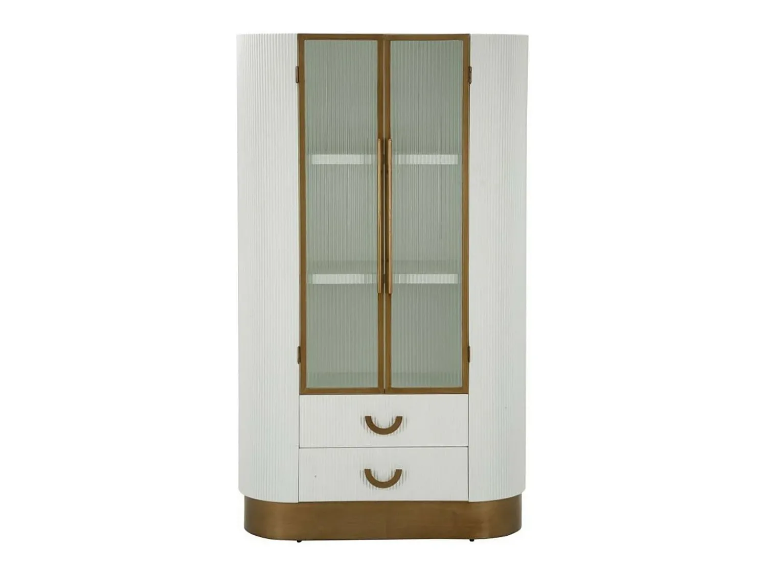 Vitrina*Dmora Vitrina de zibelina, Aparador expositor, Vitrina multiusos, Aparador de sala, 85x40 h160 cm, e Castanho Branco
