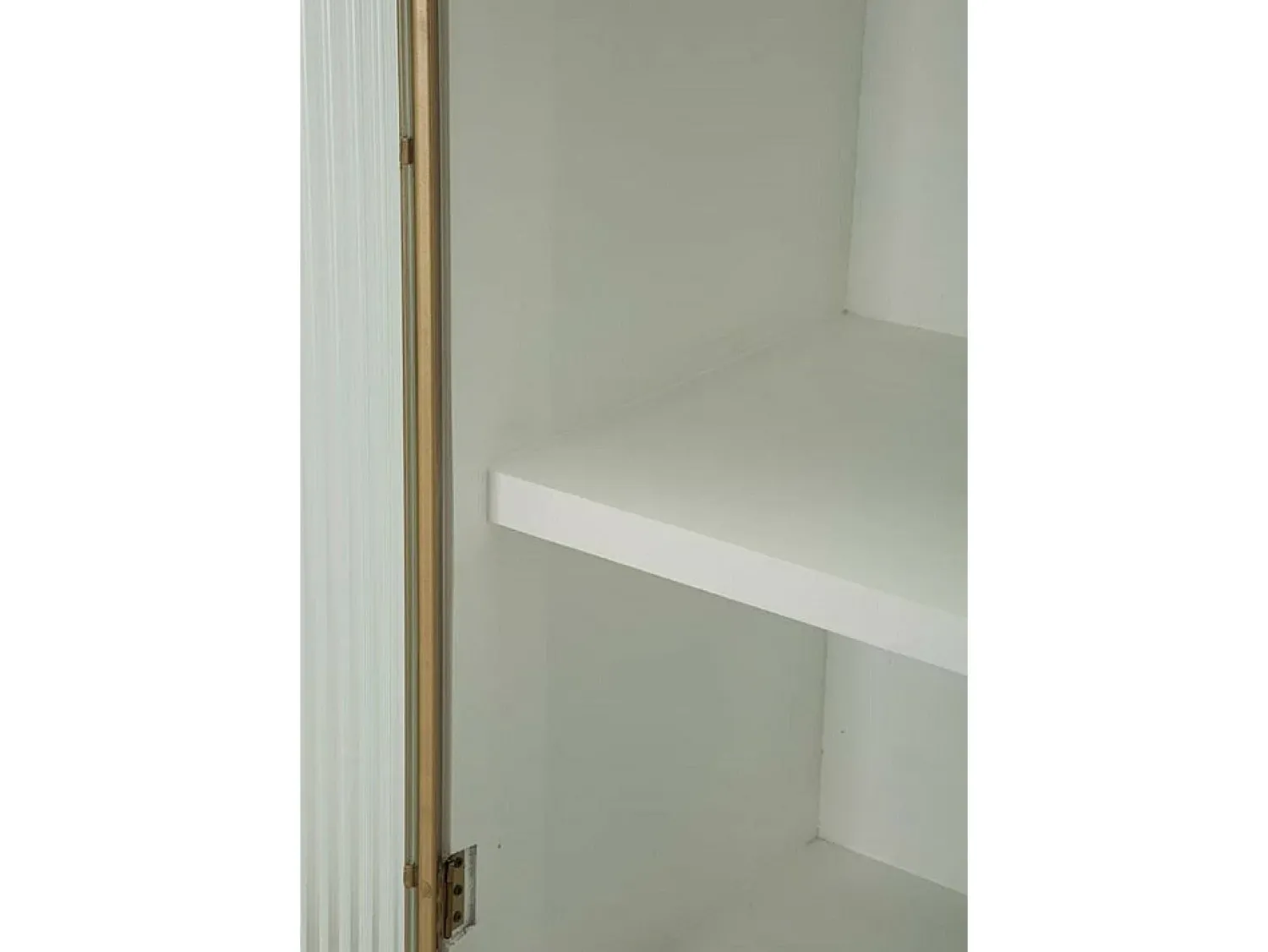 Vitrina*Dmora Vitrina de zibelina, Aparador expositor, Vitrina multiusos, Aparador de sala, 85x40 h160 cm, e Castanho Branco