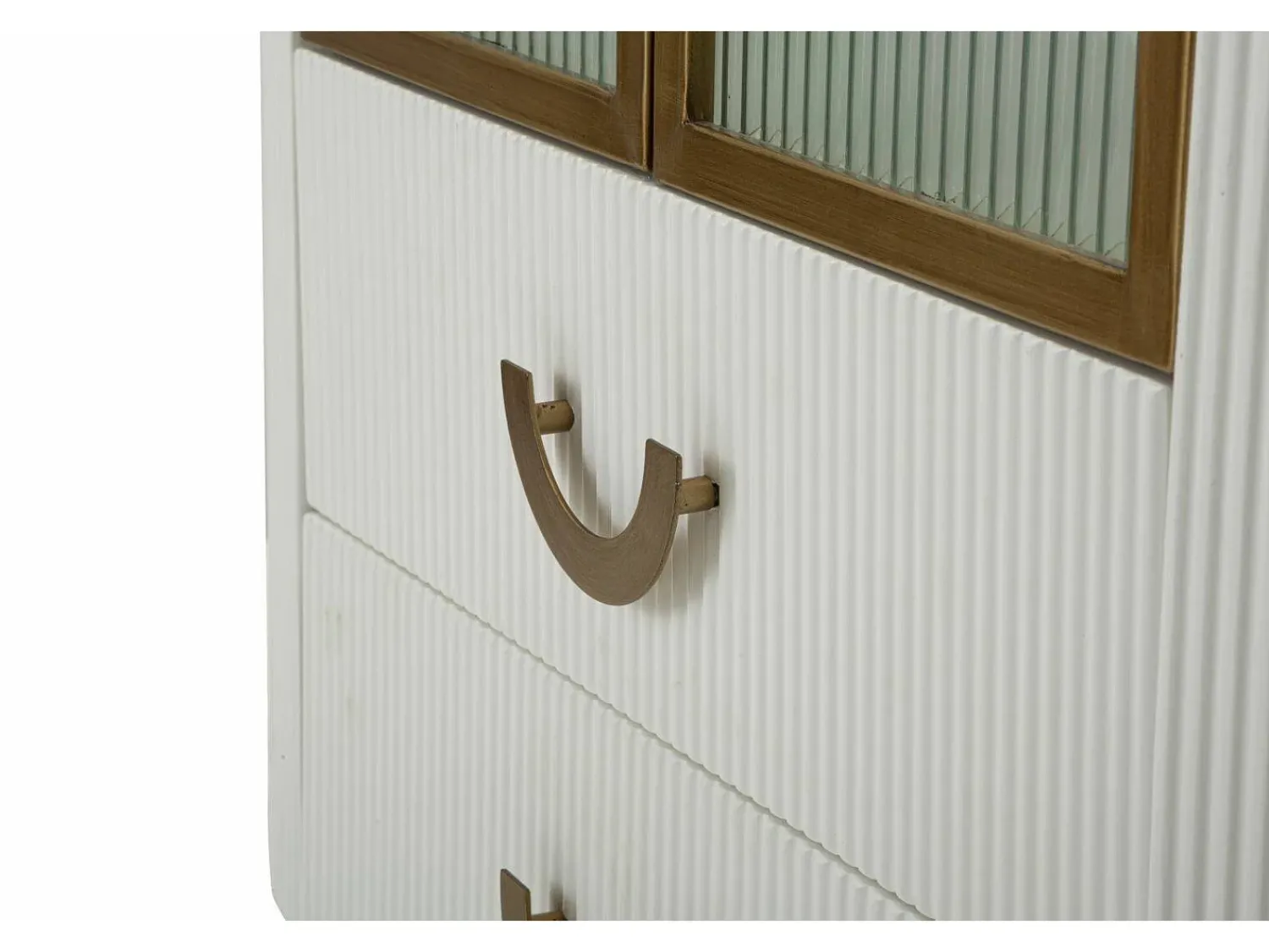 Vitrina*Dmora Vitrina de zibelina, Aparador expositor, Vitrina multiusos, Aparador de sala, 85x40 h160 cm, e Castanho Branco