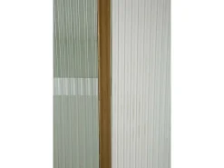 Vitrina*Dmora Vitrina de zibelina, Aparador expositor, Vitrina multiusos, Aparador de sala, 85x40 h160 cm, e Castanho Branco