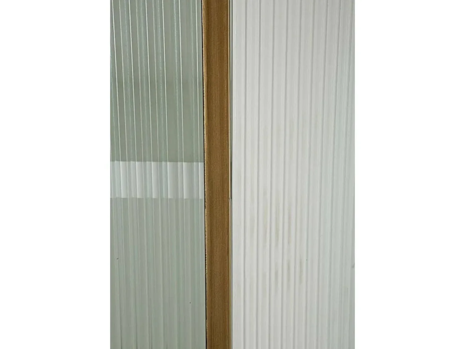 Vitrina*Dmora Vitrina de zibelina, Aparador expositor, Vitrina multiusos, Aparador de sala, 85x40 h160 cm, e Castanho Branco
