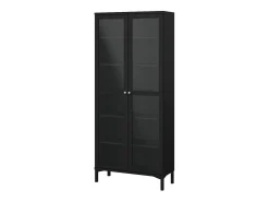 Discount Dmora Vitrina Dvastol, Aparador expositor, Vitrina multiusos, Aparador de sala, 89x36 h203 cm, Preto